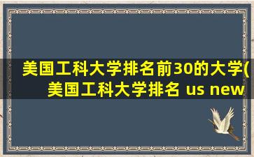 美国工科大学排名前30的大学(美国工科大学排名 us news)